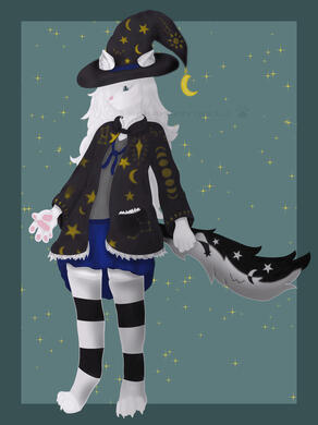 Full body commission with background