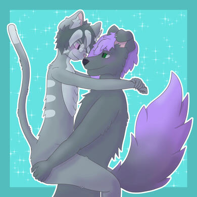 Couples drawing of Sqam and Ezra
