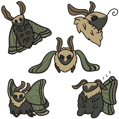 Silly moth designs